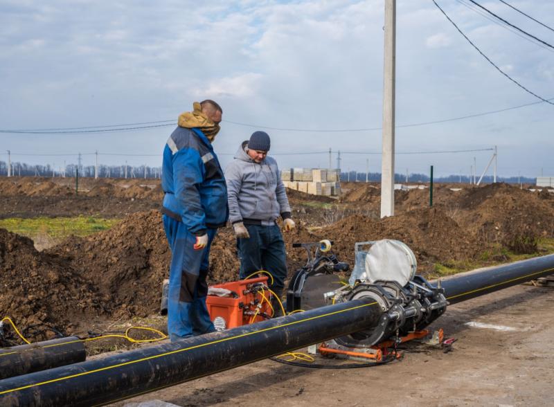 Строительство и монтаж газопровода для коммунально-бытовых объектов в Старокорсунской 
